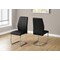Monarch Specialties Dining Chair, Set Of 2, Side, Upholstered, Kitchen, Dining Room, Pu Leather Look, Black, Chrome I 1076 - alternate 3